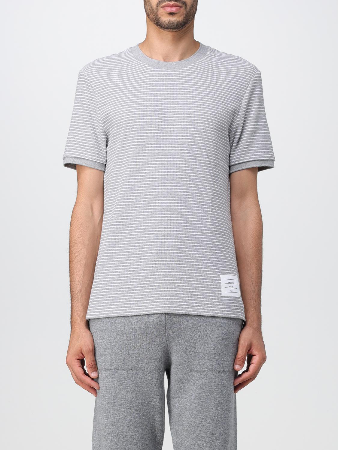 THOM BROWNE T-SHIRT: Thom Browne cotton t-shirt, Grey - Img 1