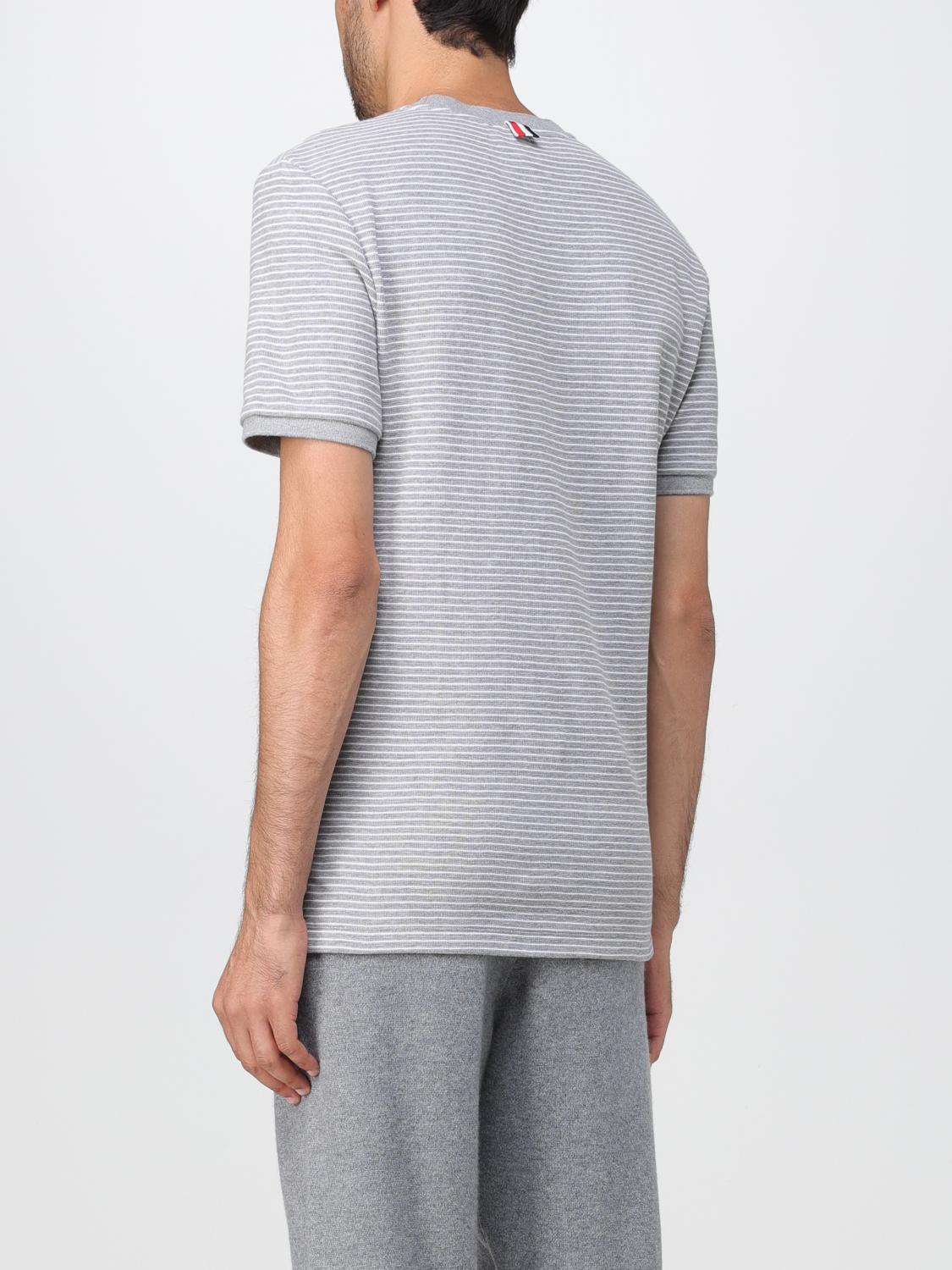 THOM BROWNE T-SHIRT: Thom Browne cotton t-shirt, Grey - Img 3
