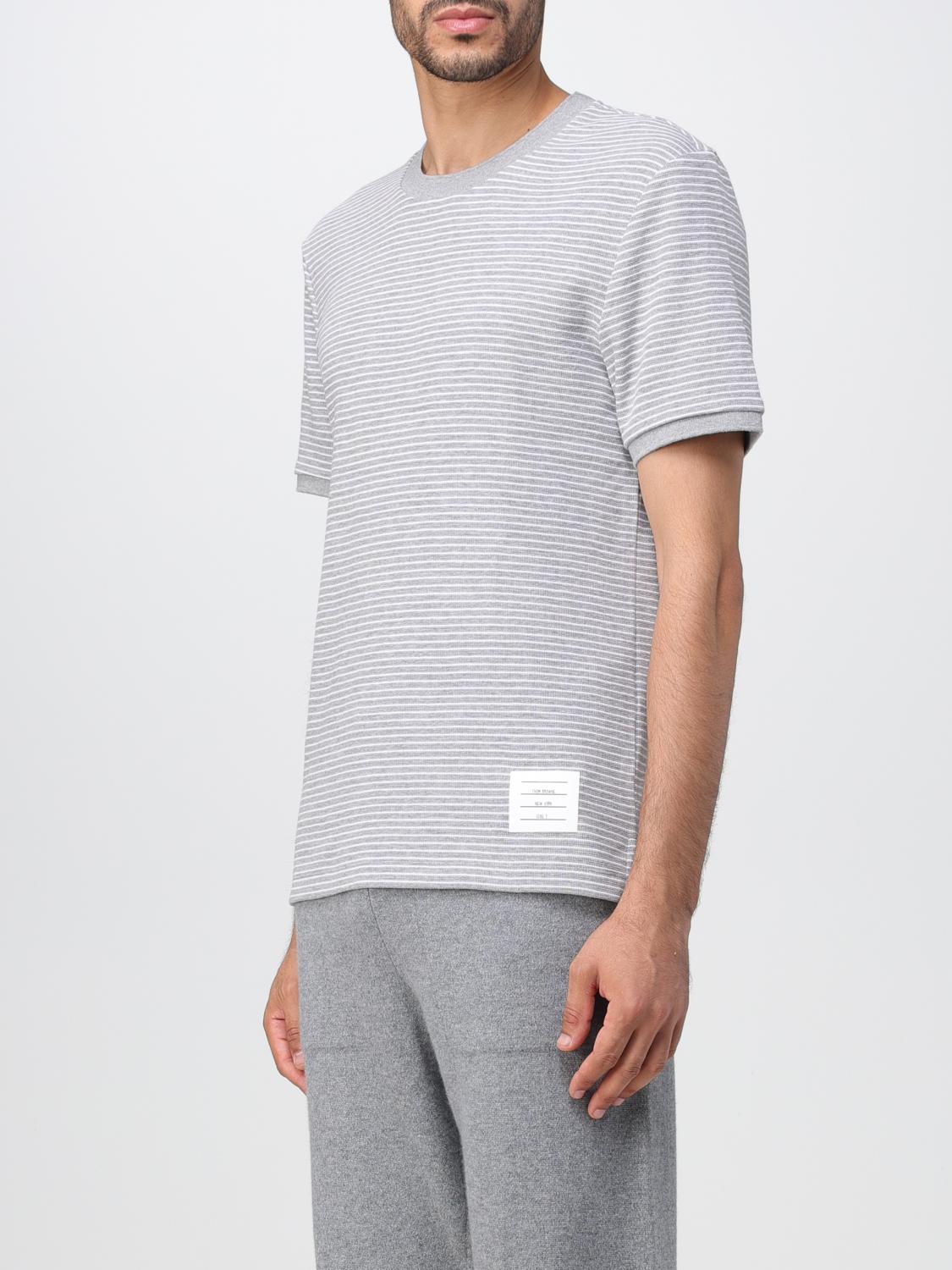 THOM BROWNE T-SHIRT: Thom Browne cotton t-shirt, Grey - Img 4