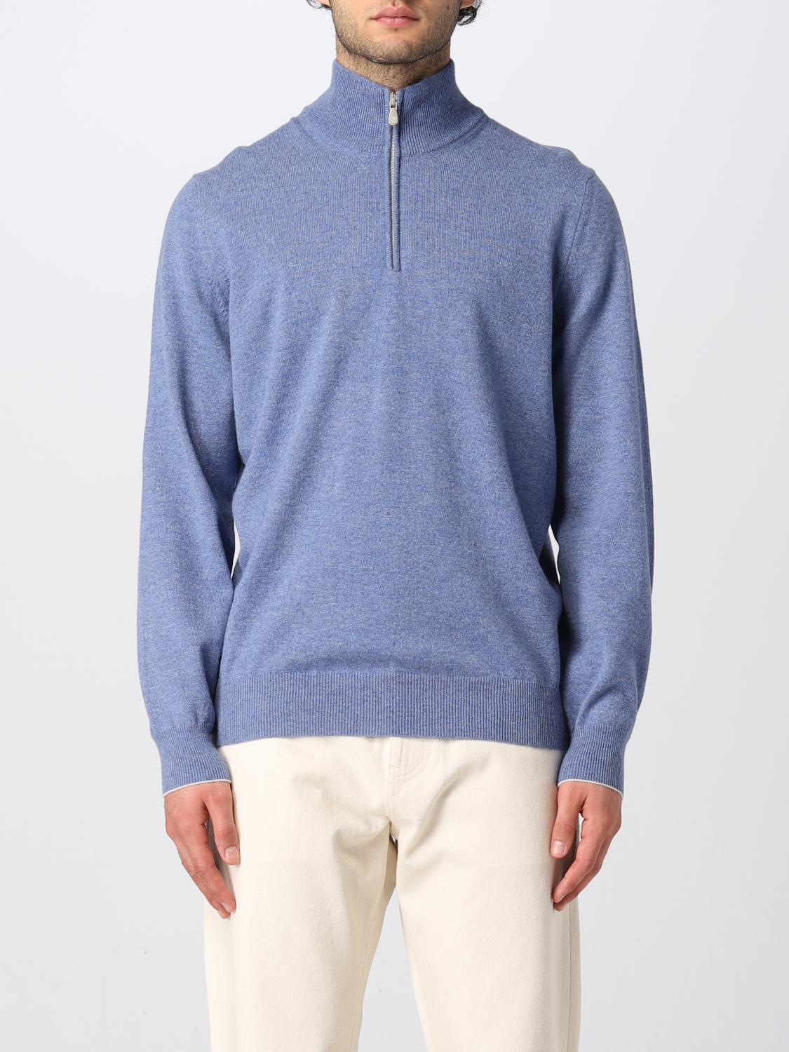 BRUNELLO CUCINELLI SWEATER: Brunello Cucinelli cashmere sweater, Blue - Img 1