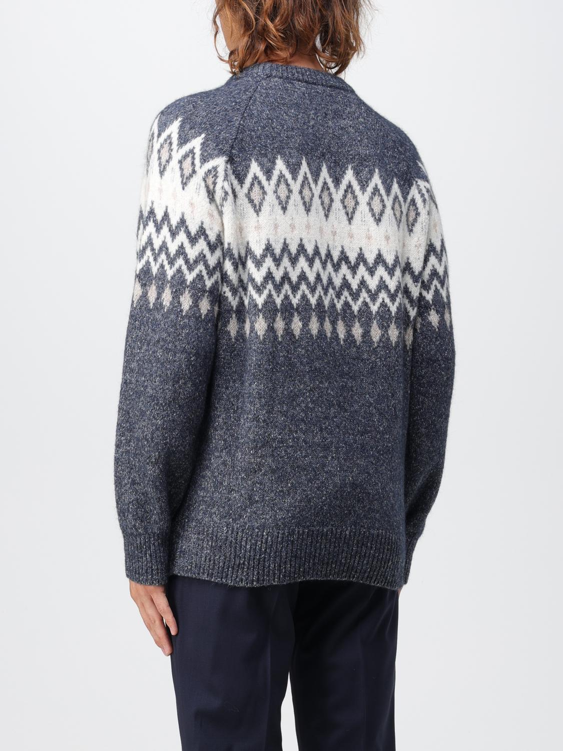 BRUNELLO CUCINELLI PULLOVER: Pullover herren Brunello Cucinelli, Blau - Img 3