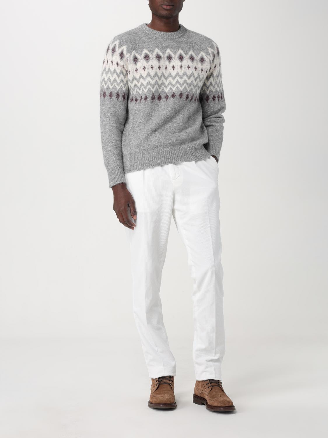 BRUNELLO CUCINELLI PULLOVER: Pullover herren Brunello Cucinelli, Grau - Img 2