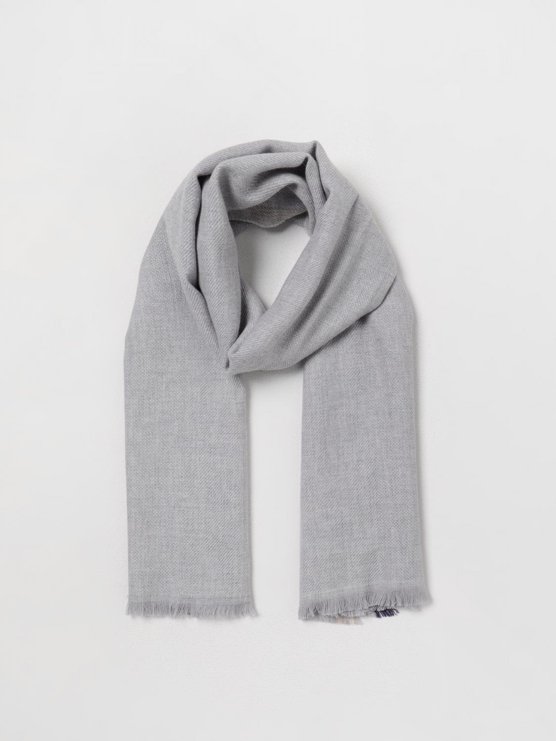 BRUNELLO CUCINELLI SCIARPA: Sciarpa Brunello Cucinelli in lana e cashmere jacquard, Grigio - Img 2