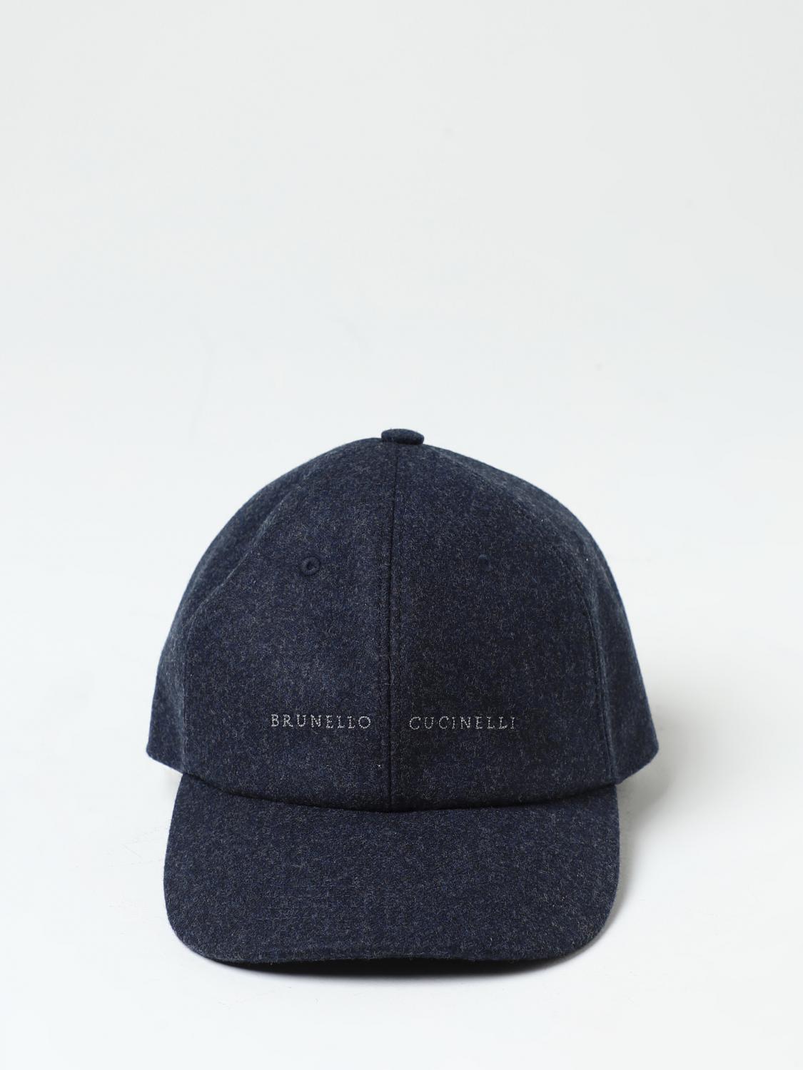 Brunello Cucinelli hat in virgin wool felt with embroidered logo