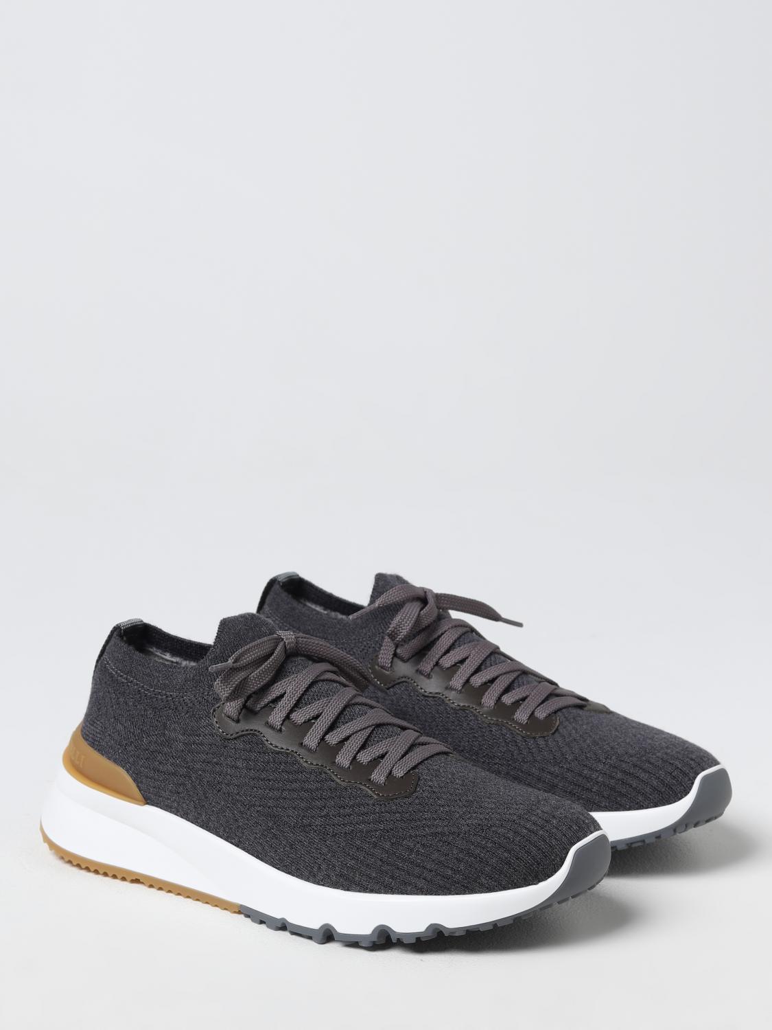 BRUNELLO CUCINELLI BASKETS: Baskets homme Brunello Cucinelli, Gris - Img 2