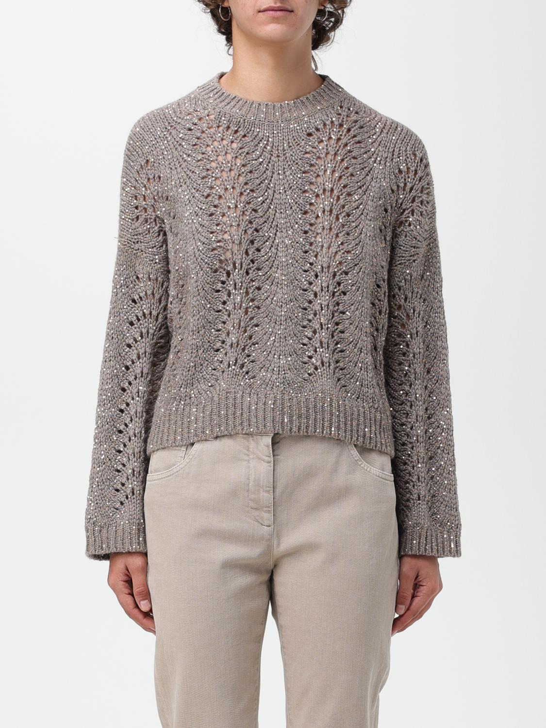 Brunello Cucinelli sweater in cashmere and Dazzling Lace thread