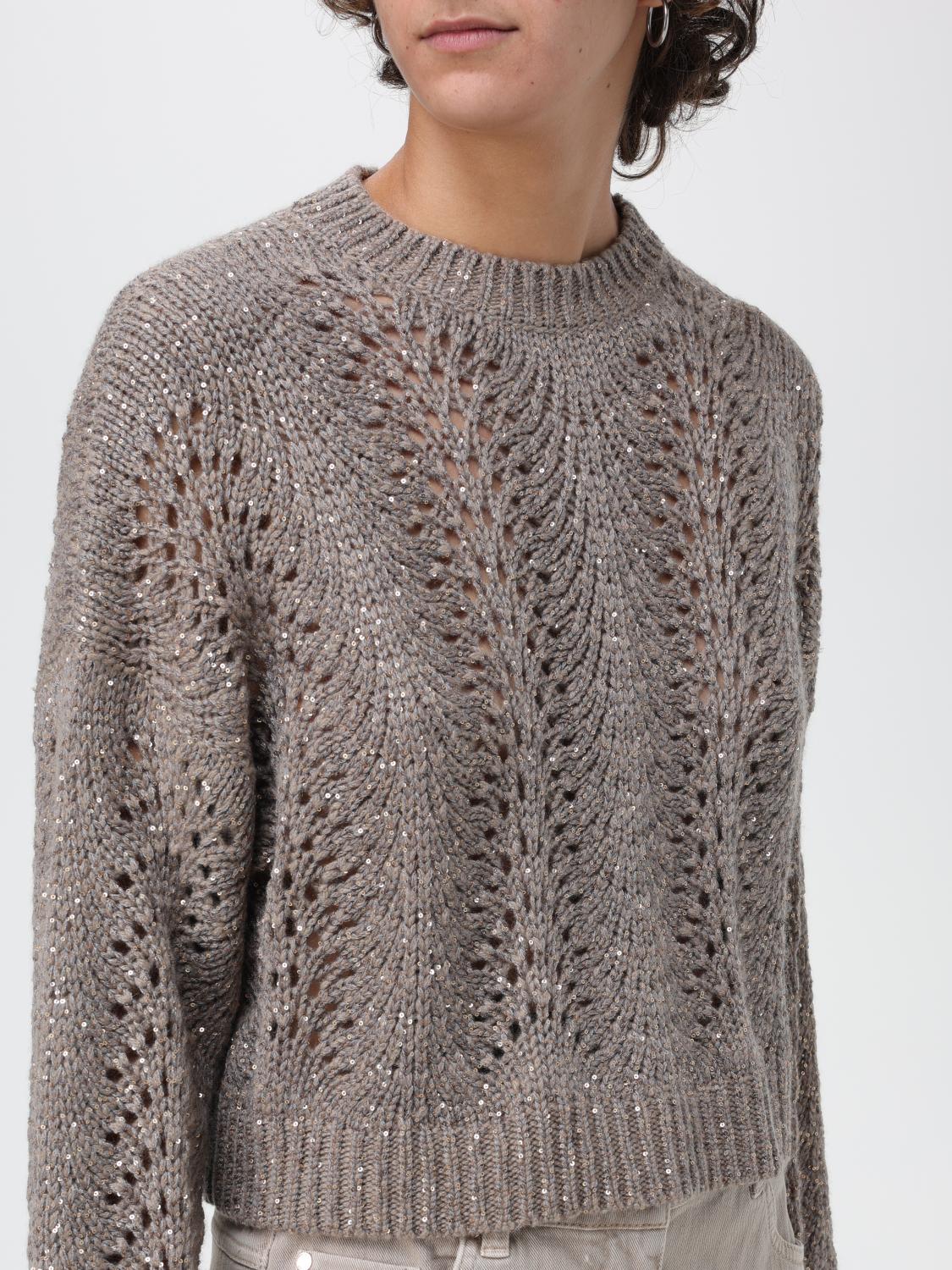 Brunello Cucinelli sweater in cashmere and Dazzling Lace thread