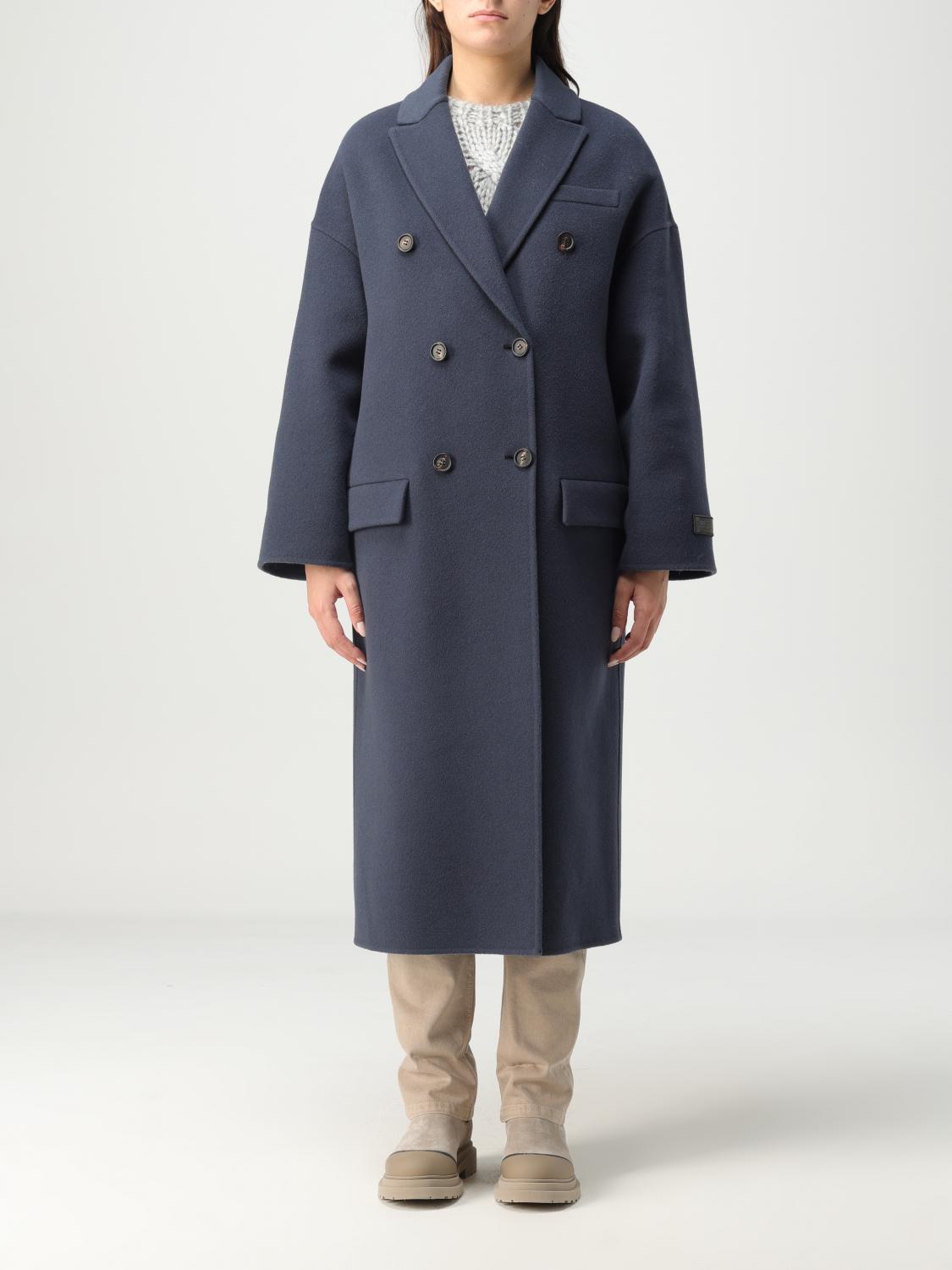 BRUNELLO CUCINELLI CAPPOTTO: Cappotto Brunello Cucinelli in misto lana vergine, Blue - Img 1