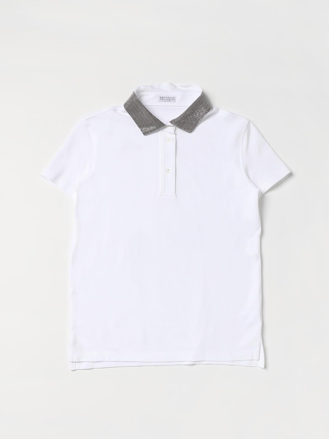 BRUNELLO CUCINELLI POLO: Polo niños Brunello Cucinelli, Blanco - Img 1