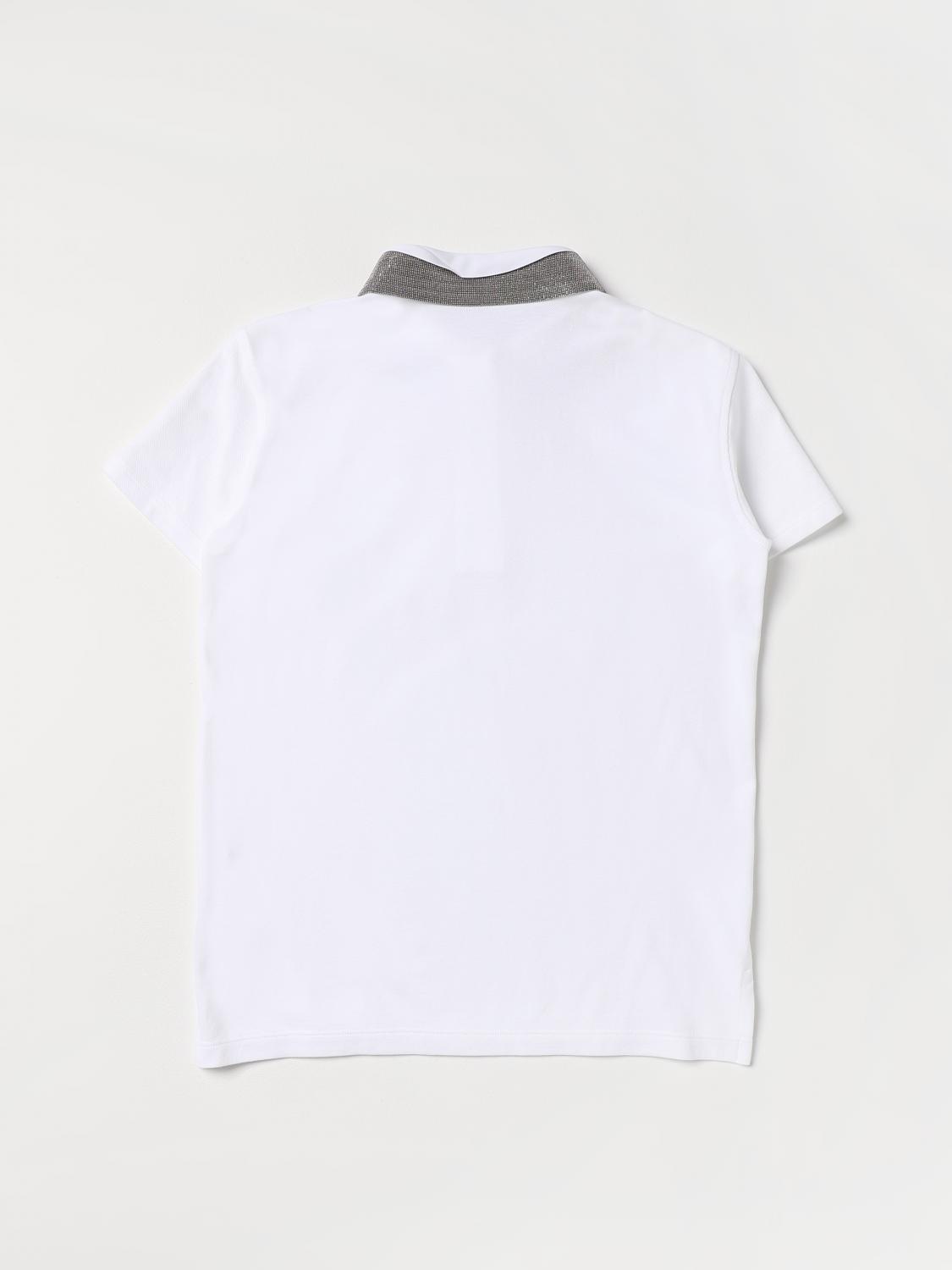 BRUNELLO CUCINELLI POLO: Polo niños Brunello Cucinelli, Blanco - Img 2