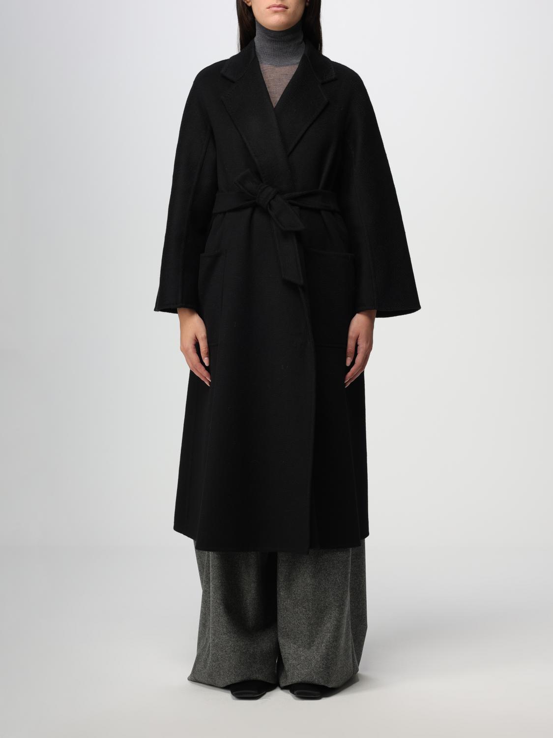 MAX MARA: Ludmilla coat in cashmere - Black | Max Mara coat