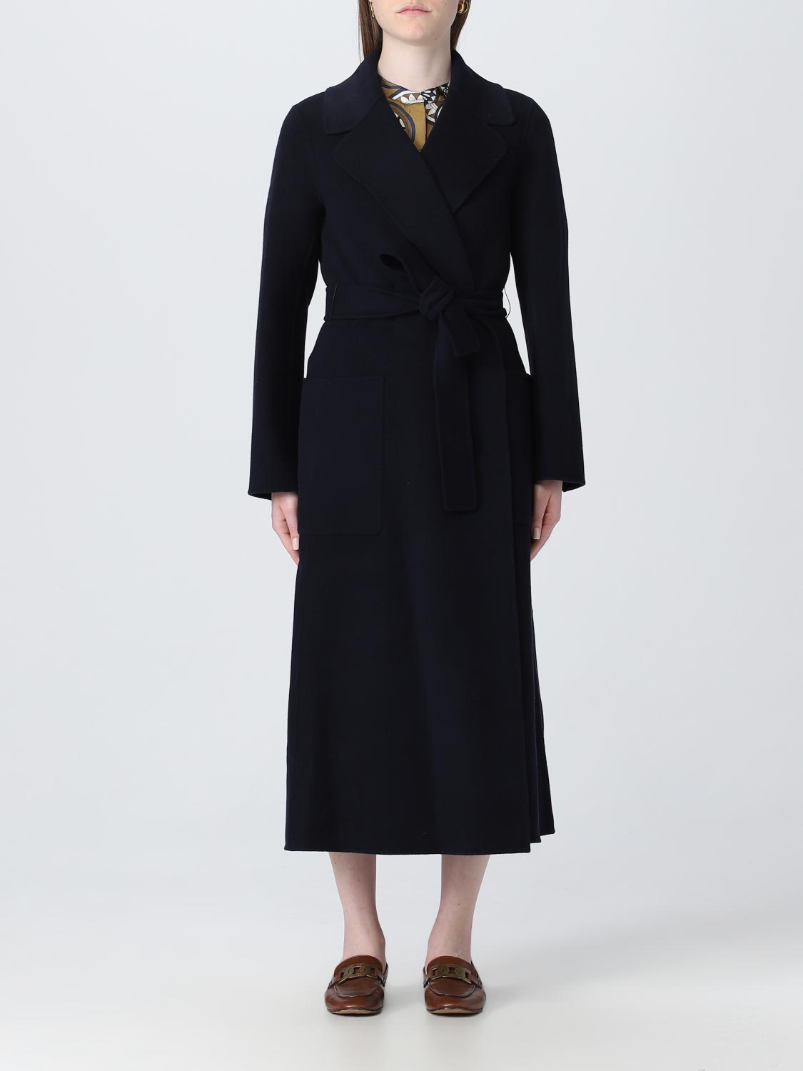 'S MAX MARA ABRIGO: Abrigo mujer S Max Mara, Azul Oscuro - Img 1