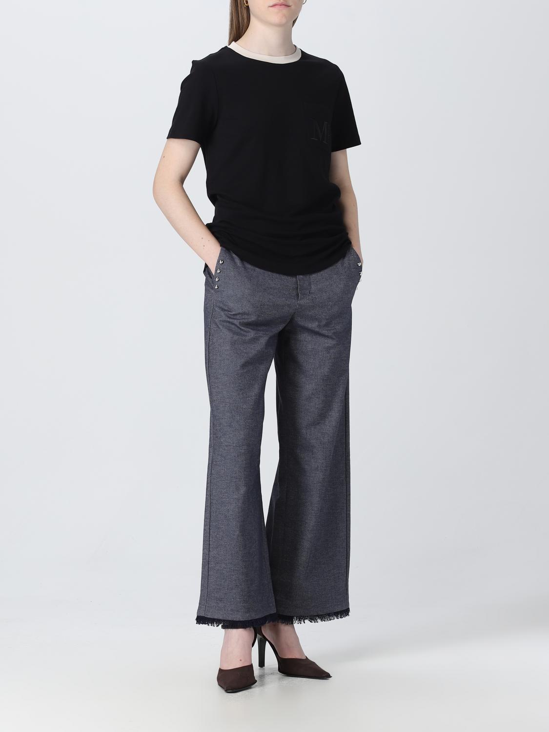 'S MAX MARA CAMISETA: Camiseta mujer S Max Mara, Negro - Img 2