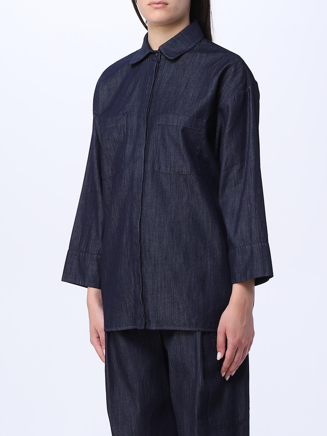 'S MAX MARA CAMICIA: Camicia S Max Mara in denim chambray, Denim - Img 4