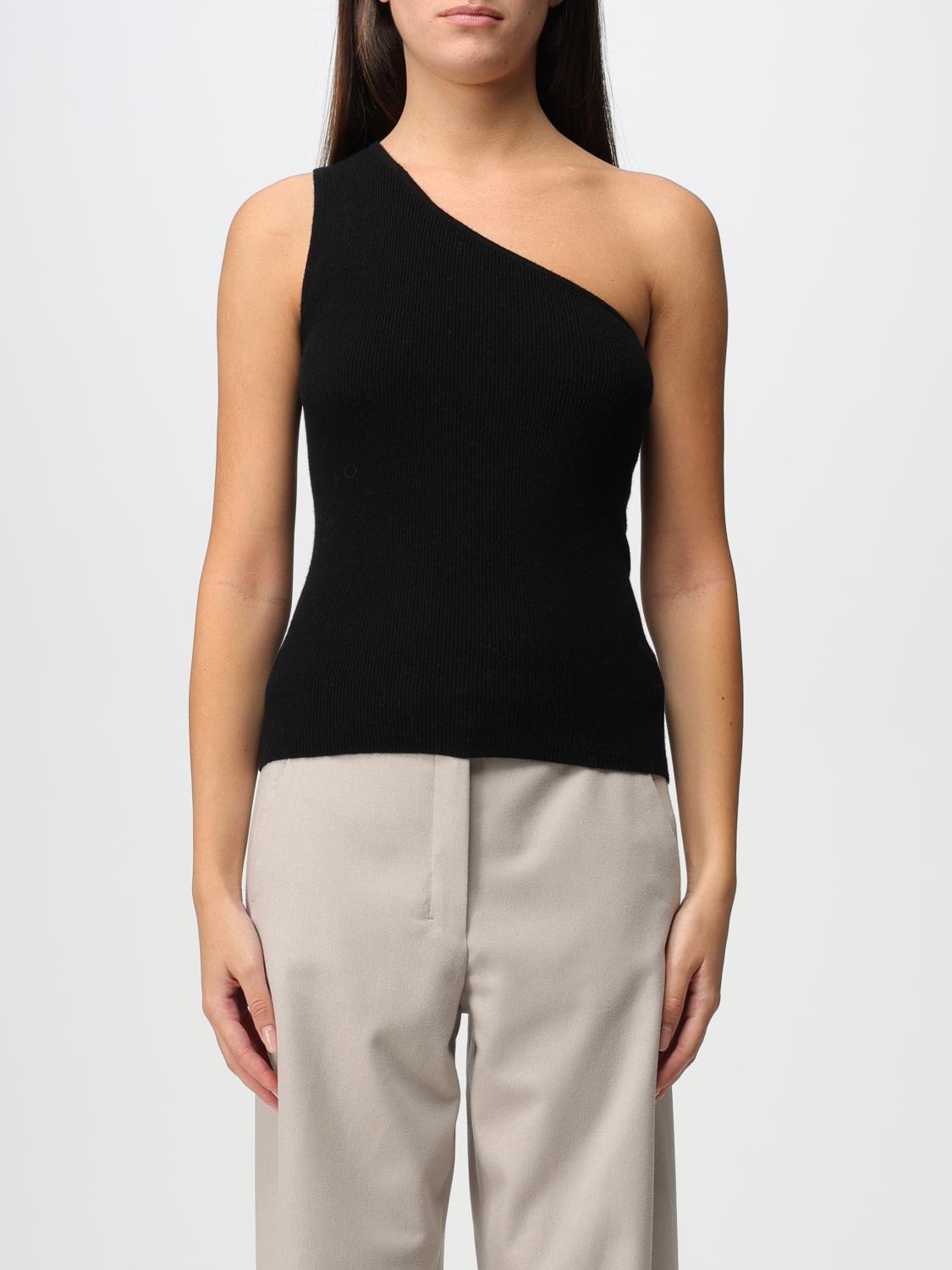 MAX MARA TOP: Top Max Mara in maglia di lana e cashmere, Nero - Img 1