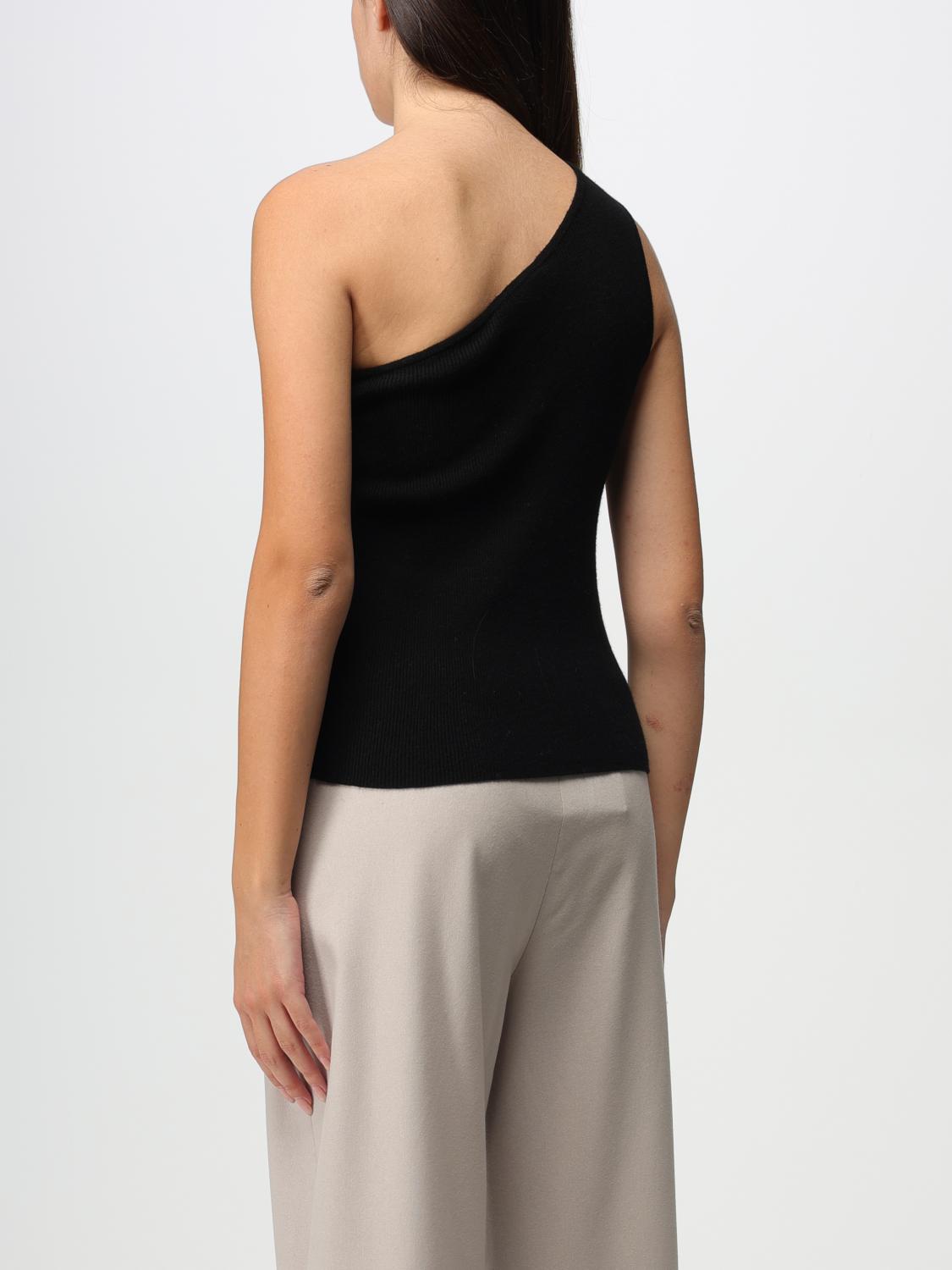 MAX MARA TOP: Top Max Mara in maglia di lana e cashmere, Nero - Img 3