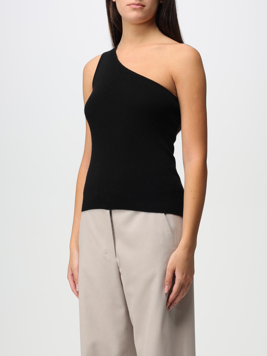 MAX MARA TOP: Top Max Mara in maglia di lana e cashmere, Nero - Img 4