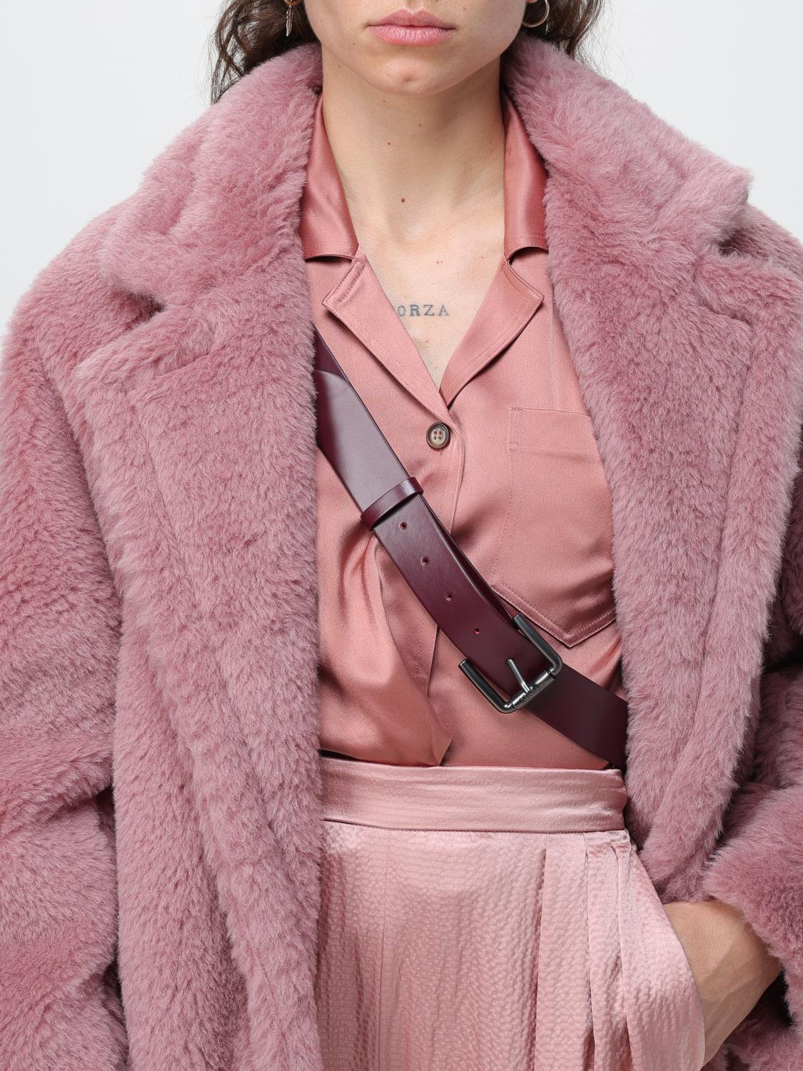 MAX MARA COAT: Max Mara coat in alpaca fur, Pink - Img 5