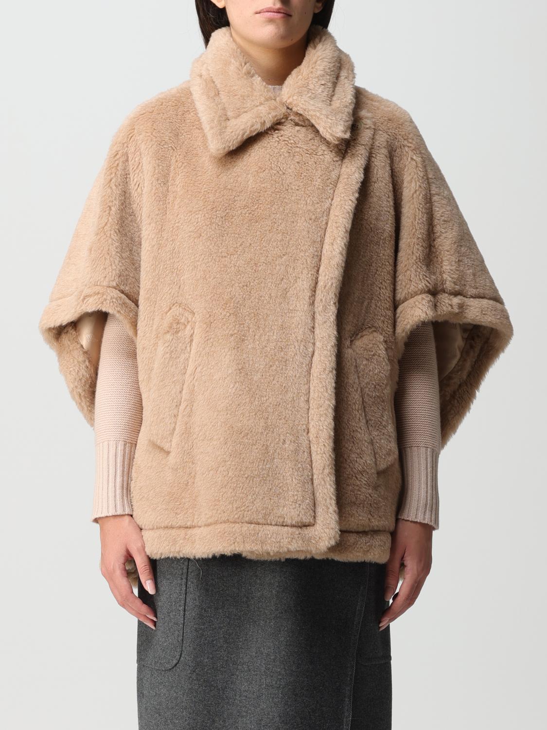 Max Mara Teddy cape in wool blend