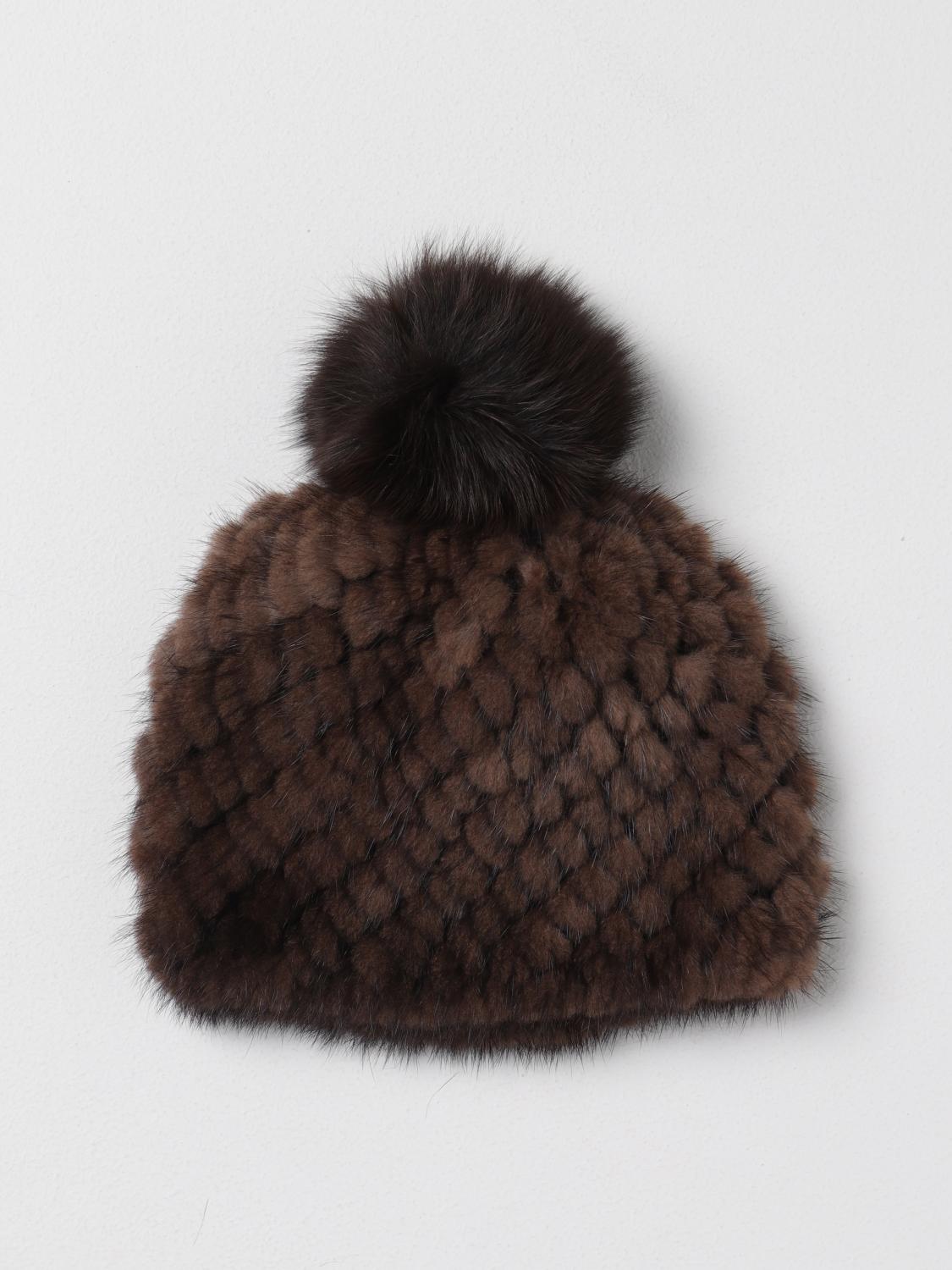Max Mara Delia fur hat with pompom - Brown | 2345760133600  display picture 2