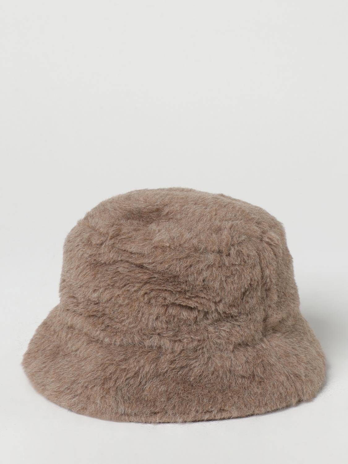 MAX MARA CAPPELLO: Cappello Max Mara in pelliccia di alpaca e seta, Marrone - Img 2