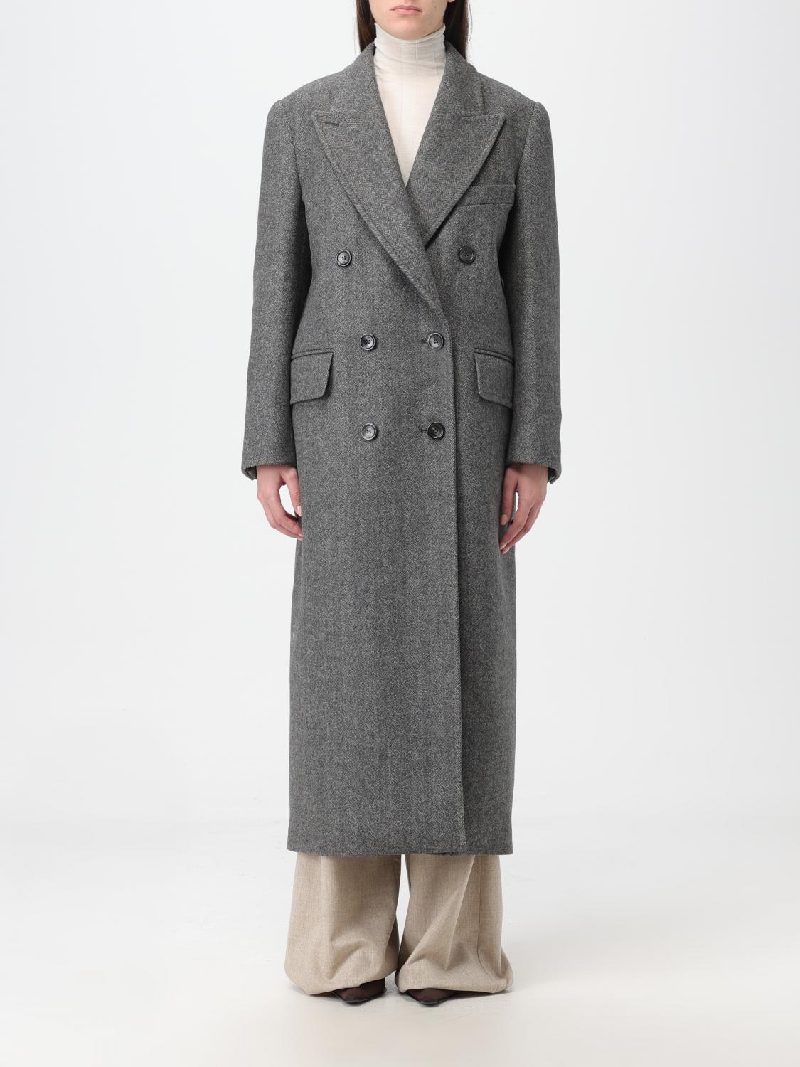 MAX MARA: coat in virgin wool - Grey | Max Mara coat