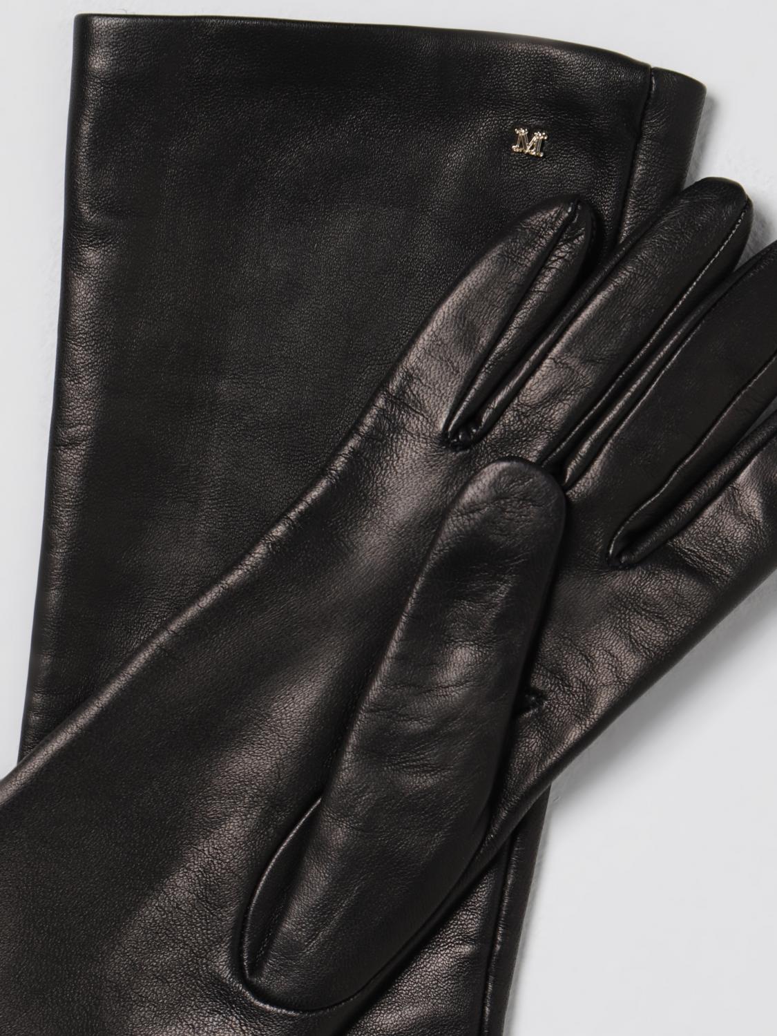 手袋 MAX MARA Woman Gloves Black 2424566023600 012 Black nappa leather gloves | Max Mara