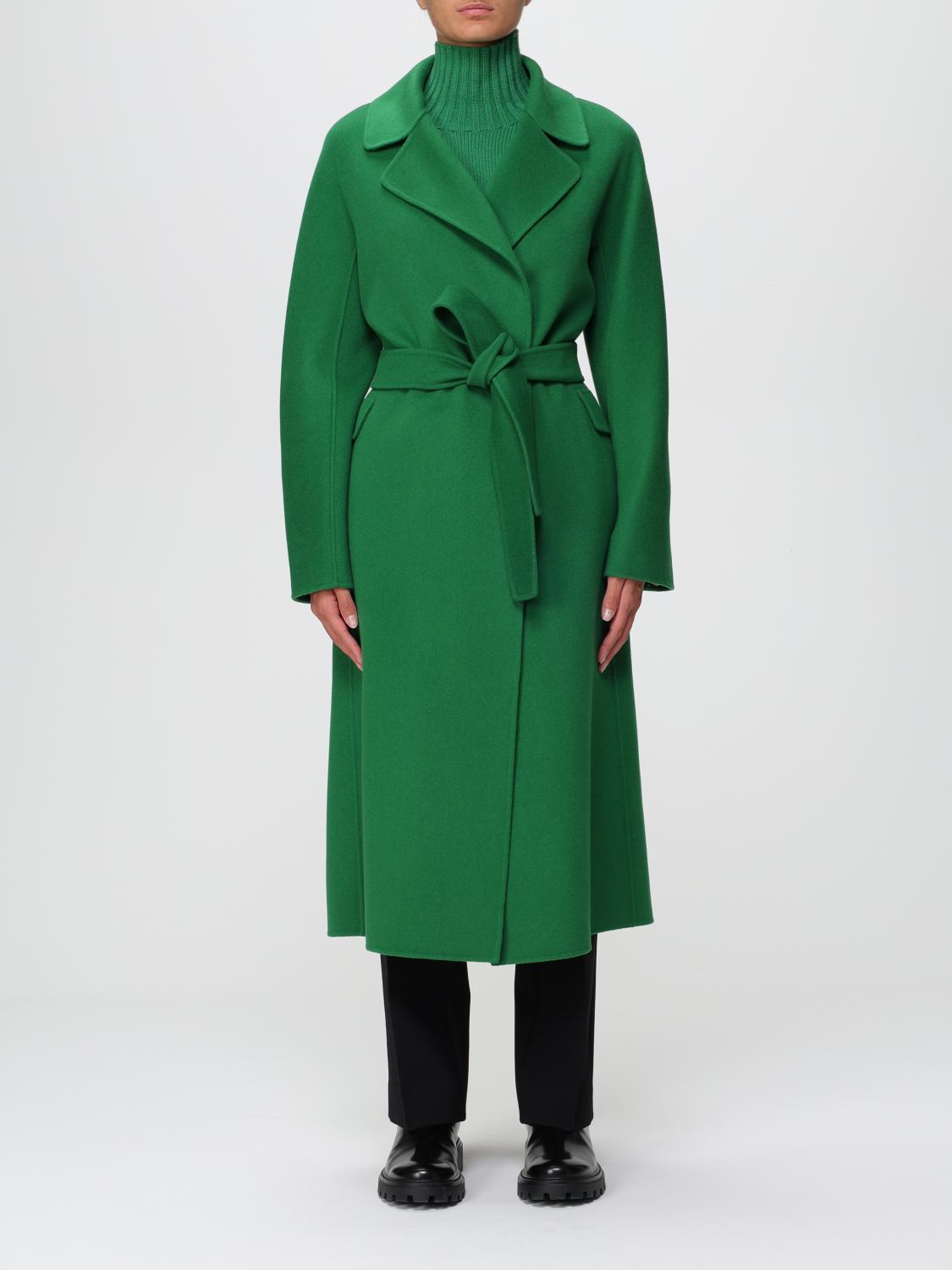 S MAX MARA S Max Mara coat in virgin wool Green S Max Mara coat 2390161533600 online at GIGLIO.COM