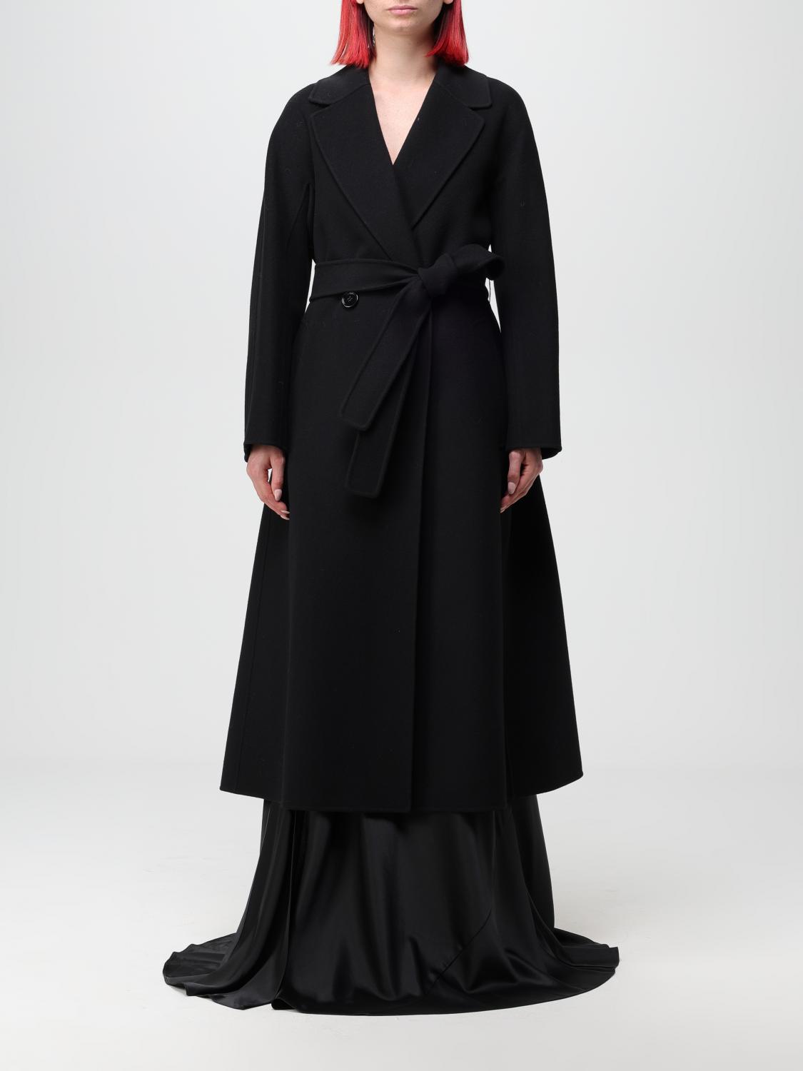 憧れの一級品イタリア製‼️定番ブラックロングコート 美麗シルエット✨マックスマーラ 憧れの一級品イタリア製‼️定番ブラックロングコート 美麗