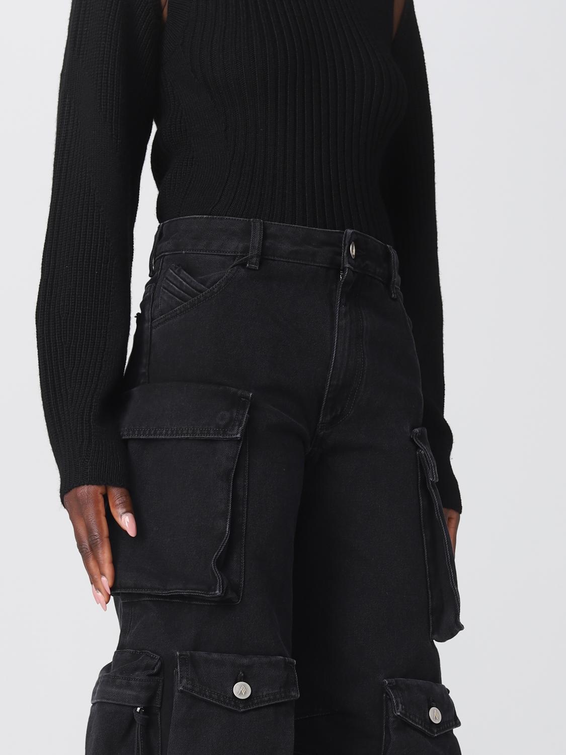 THE ATTICO: jeans in denim - Black | The Attico pants