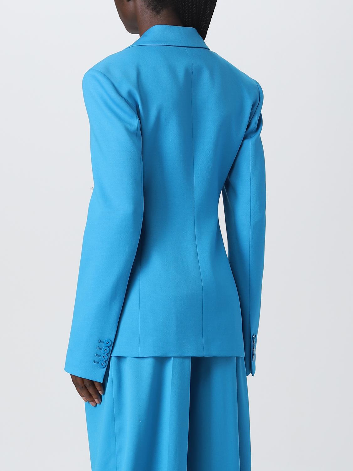 アウターその他 THE ATTICO Woman Blazer Gnawed Blue 237WCG26W041 258 The Attico Outlet: blazer in virgin wool - Gnawed Blue | The