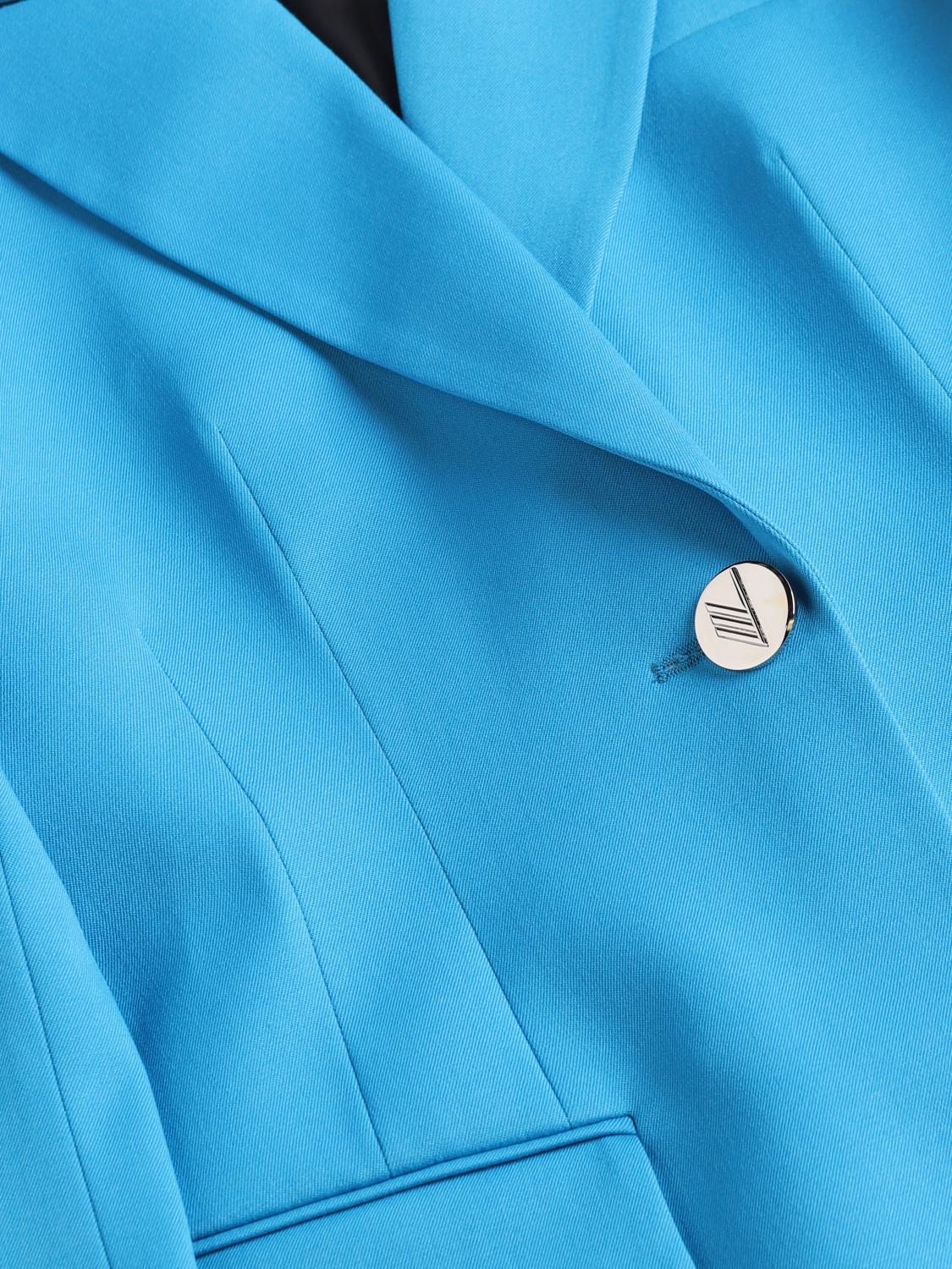 アウターその他 THE ATTICO Woman Blazer Gnawed Blue 237WCG26W041 258 The Attico Outlet: blazer in virgin wool - Gnawed Blue | The