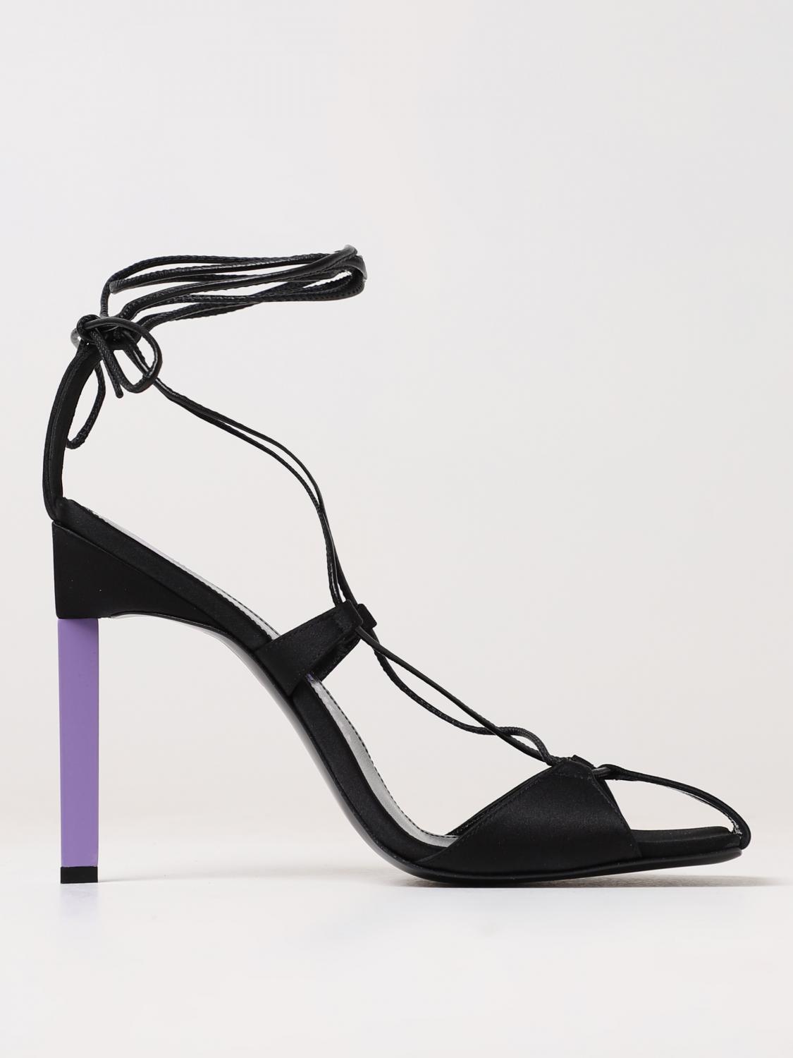 THE ATTICO: Pump Venus in satin Turchese Scarpe Con Tacco The