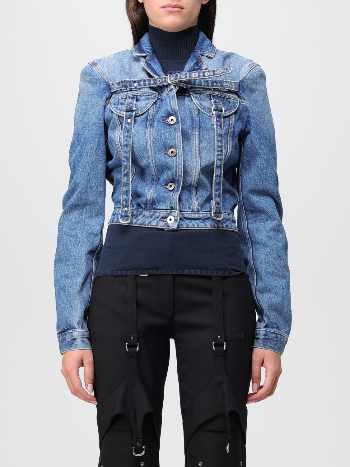 OFF-WHITE CHAQUETA: Chaqueta mujer Off-white, Azul Oscuro - Img 1