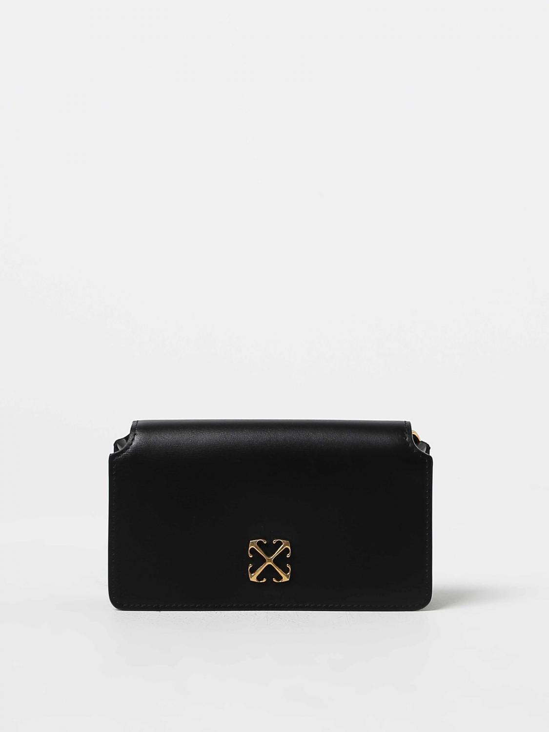 OFF-WHITE MINI BAG: Off-White Jitney leather smartphone case, Black - Img 1