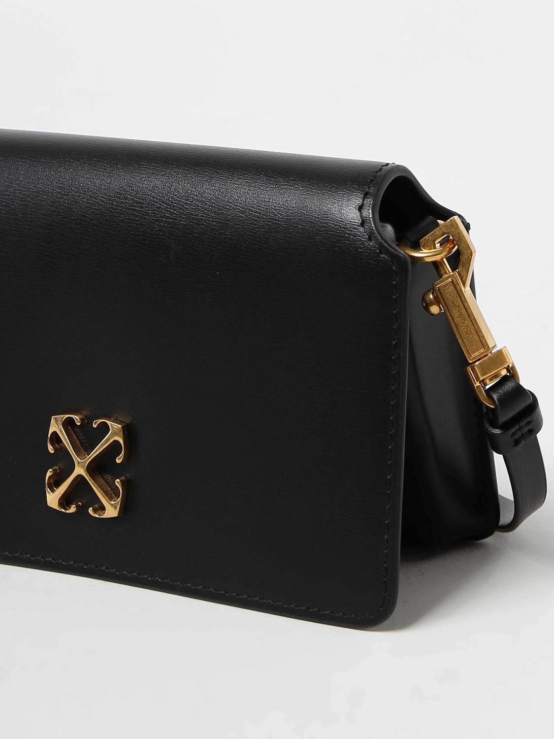 OFF-WHITE MINI BAG: Off-White Jitney leather smartphone case, Black - Img 3
