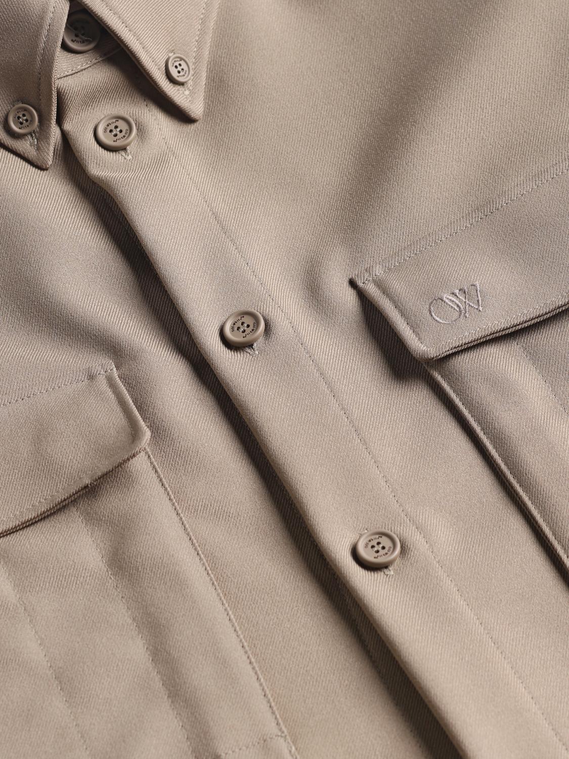 Off-White shirt in synthetic fabric - Beige | OMES005F23FAB003 | GIGLIO.COM