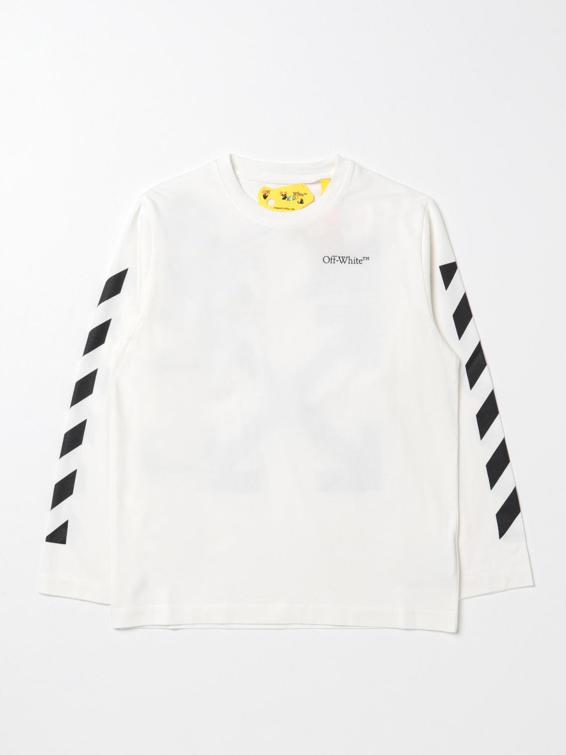 Off White Childrens Boys In T Shirt Black 3