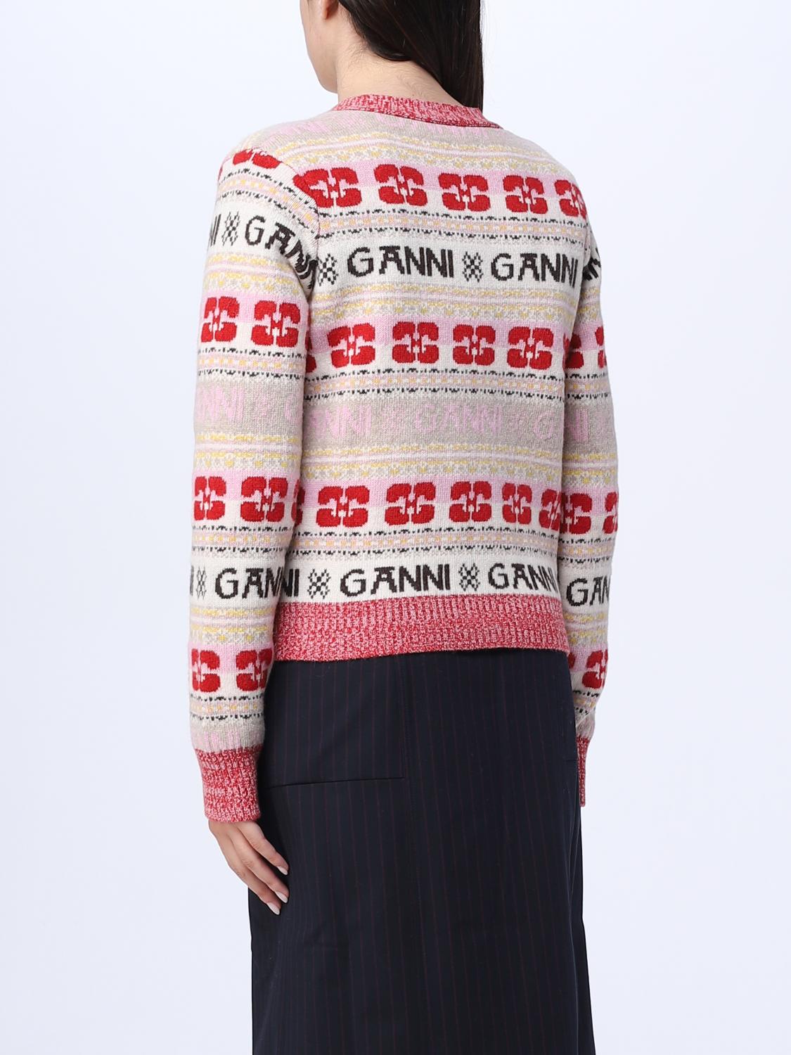 GANNI CÁRDIGAN: Jersey mujer Ganni, Rojo - Img 2