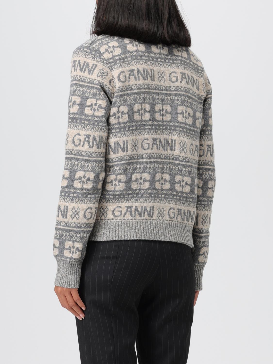 GANNI CARDIGAN: Ganni cardigan in wool blend, Grey - Img 3