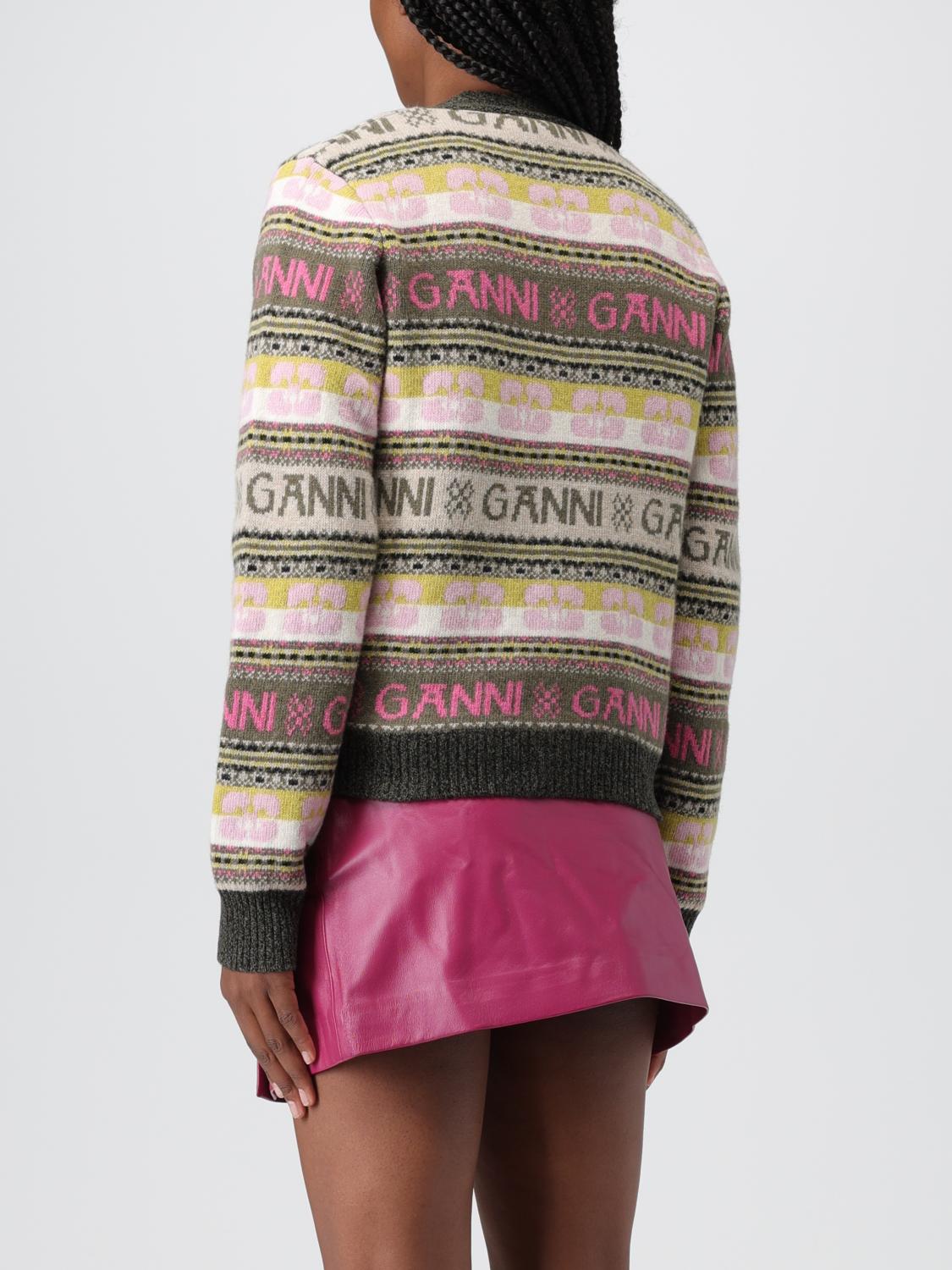 GANNI CARDIGAN: Ganni cardigan in wool blend, Yellow Cream - Img 3