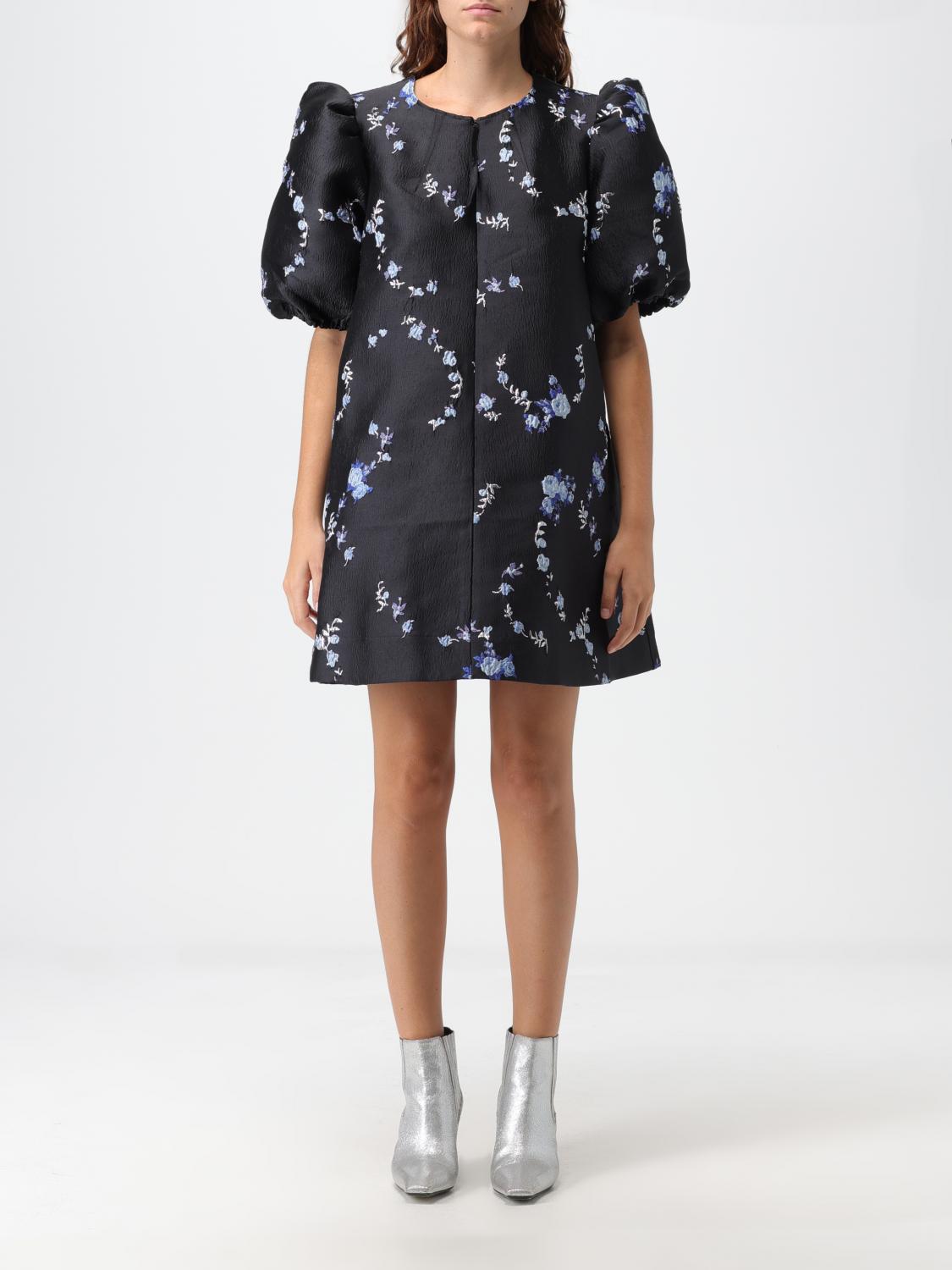 ganni recycled polyester dress Ganni + Recycled Polyester Wrap Dress