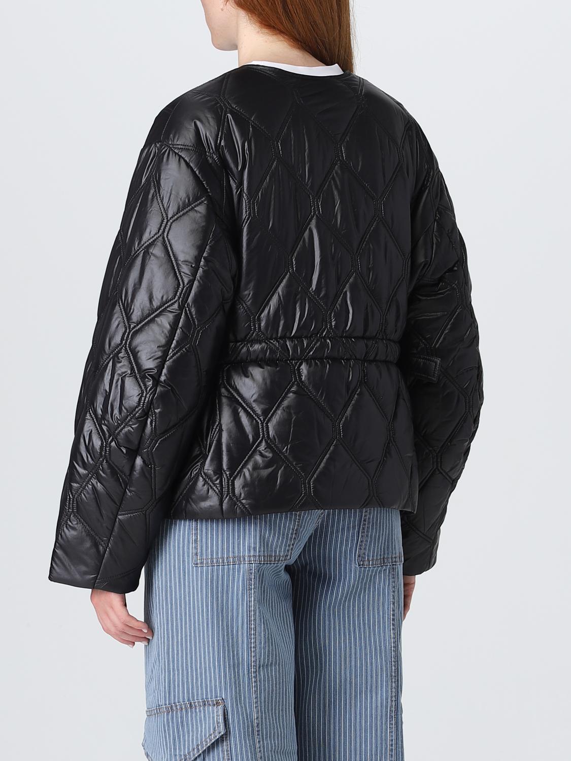 GANNI JACKET: Ganni bomber jacket in recycled nylon, Black - Img 3