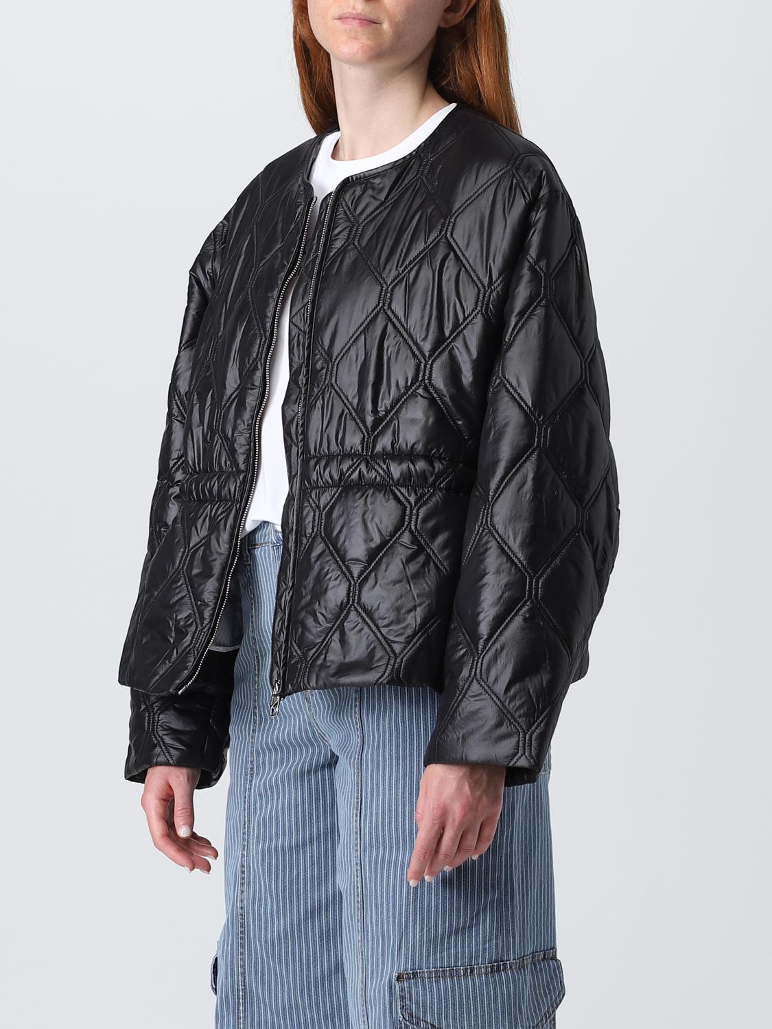 GANNI JACKET: Ganni bomber jacket in recycled nylon, Black - Img 4