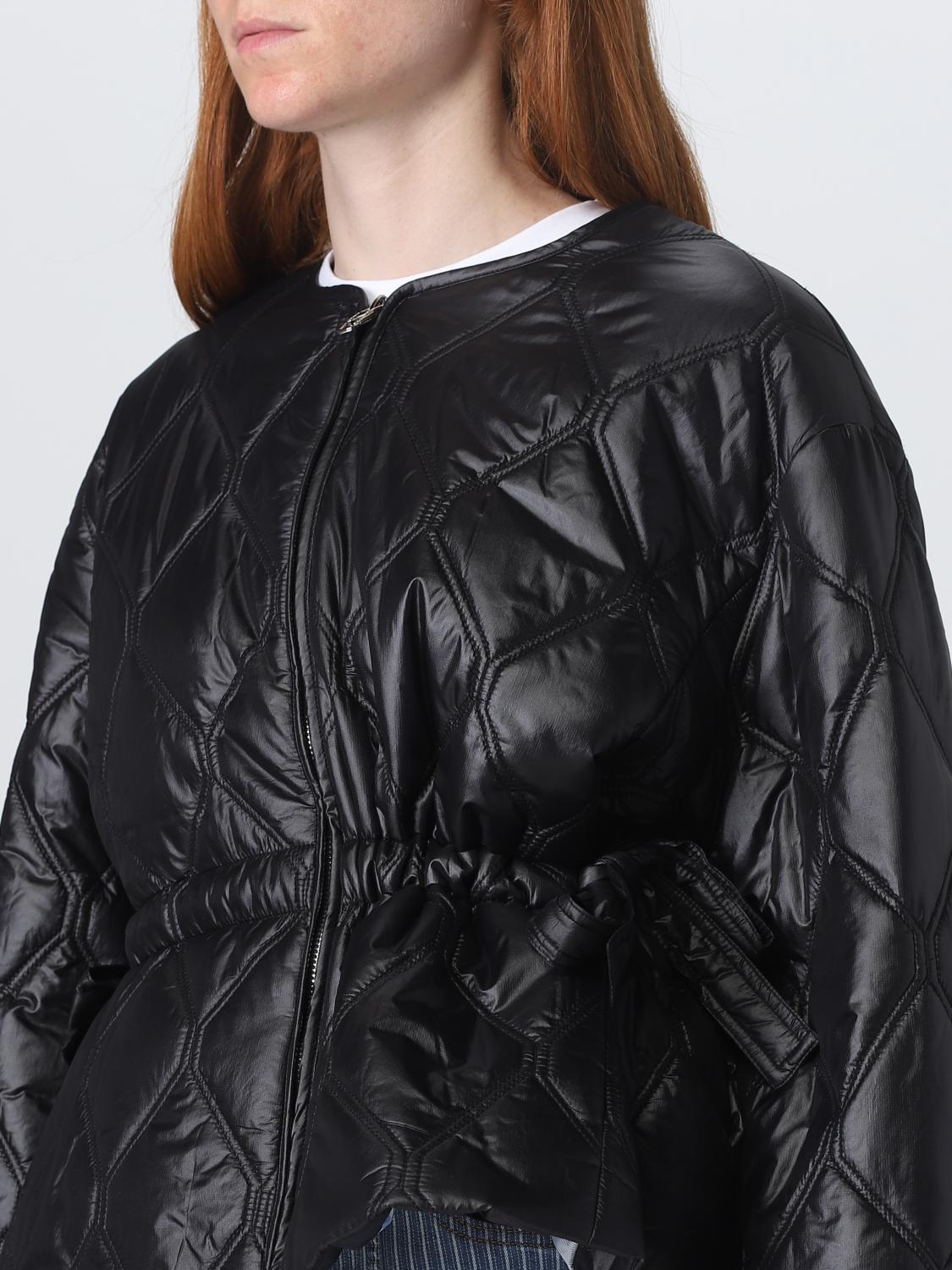 GANNI JACKET: Ganni bomber jacket in recycled nylon, Black - Img 5