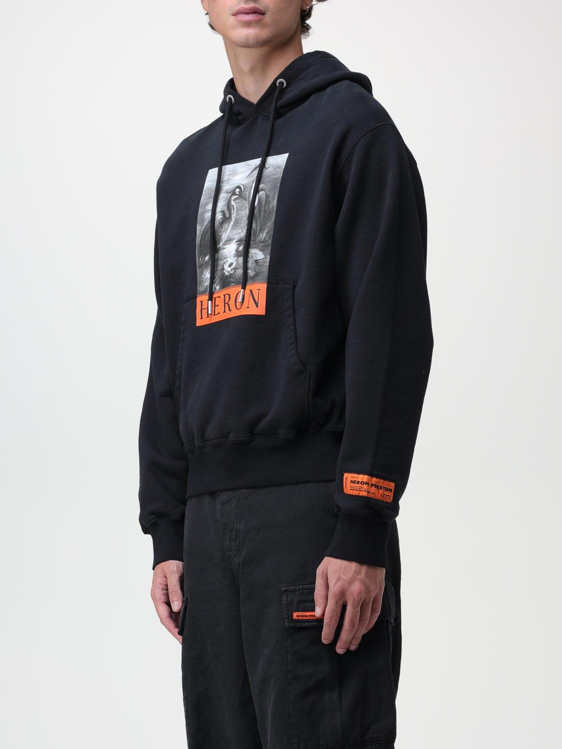 HERON PRESTON：スウェットシャツ メンズ - ブラック | GIGLIO.COM 