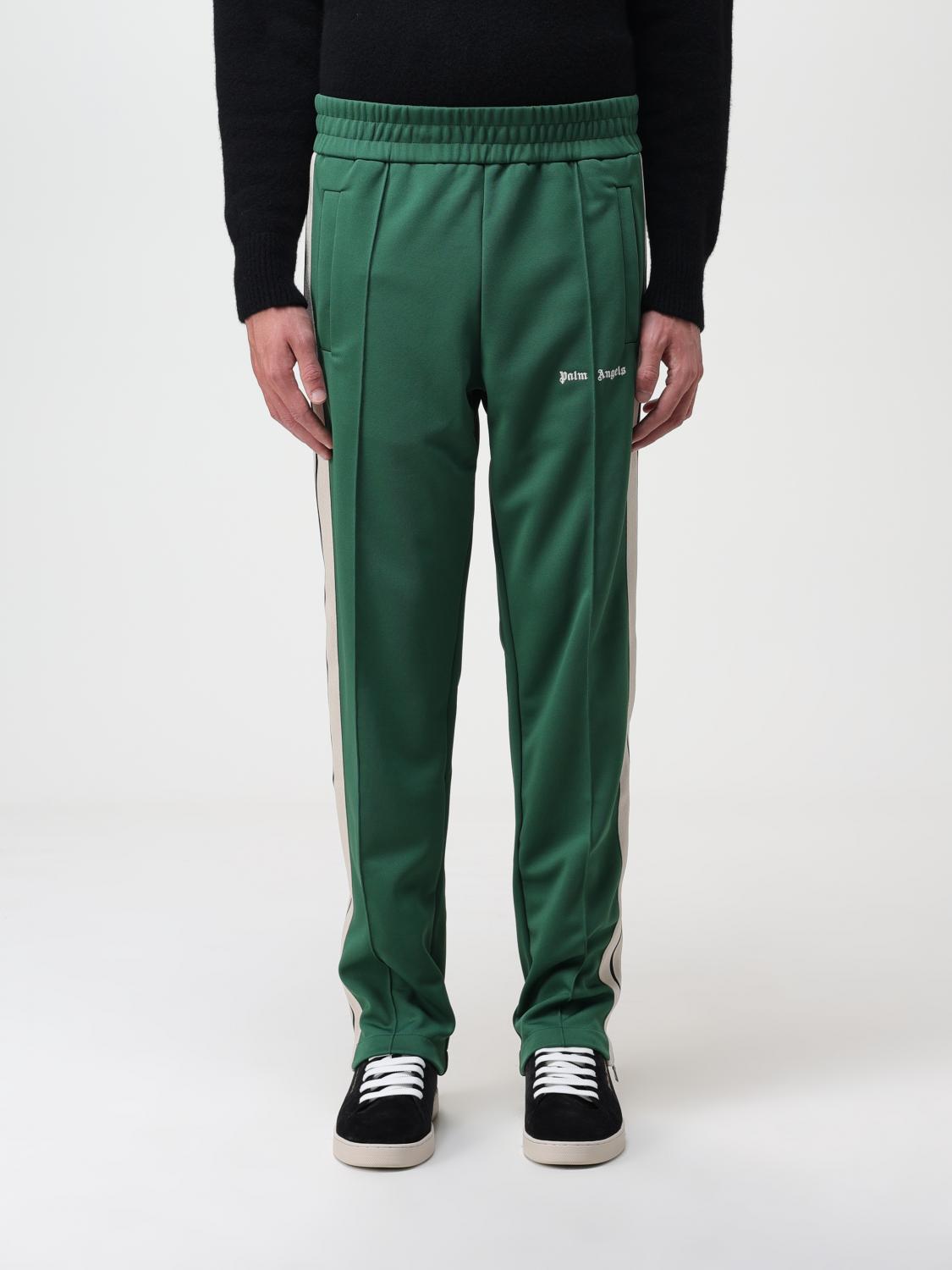 PALM ANGELS Pants men Green Palm Angels pants PMCJ020F23FAB001 online at GIGLIO.COM