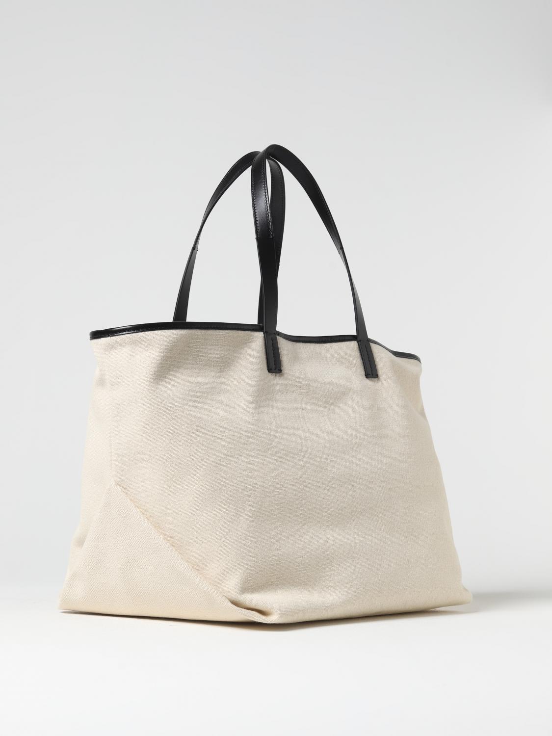 PALM ANGELS BORSA TOTE: Borsa Palm Angels in canvas di cotone, Bianco - Img 2