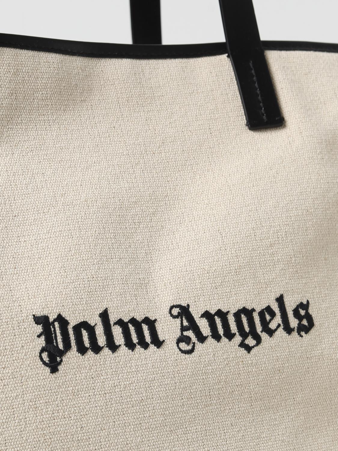PALM ANGELS BORSA TOTE: Borsa Palm Angels in canvas di cotone, Bianco - Img 3