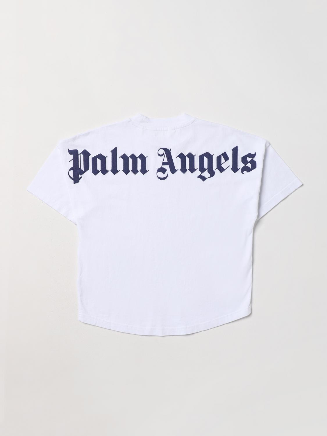 Palm Angels 48 シアサッカー ホワイト ゴールドロゴ イタリア製